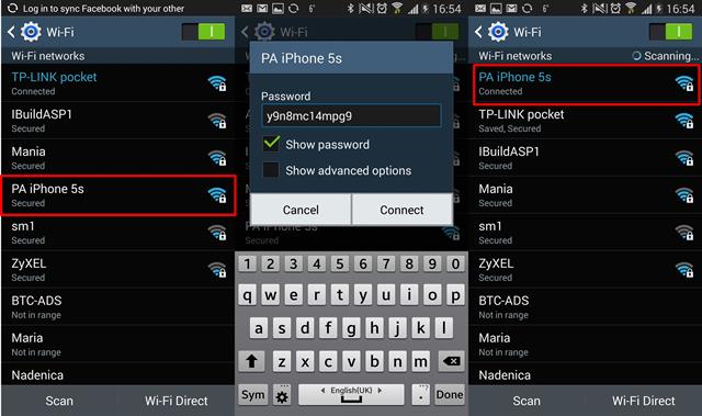Dùng Samsung Galaxy Note 3 kết nối thử