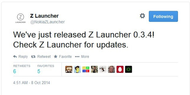 Z Launcher nhận phiên bản mới