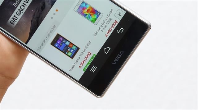 Viền dưới có 3 phím điều hướng cơ bản của Android