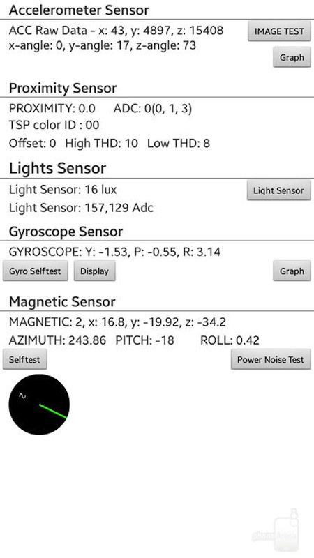 Kiểm tra mục Sensor