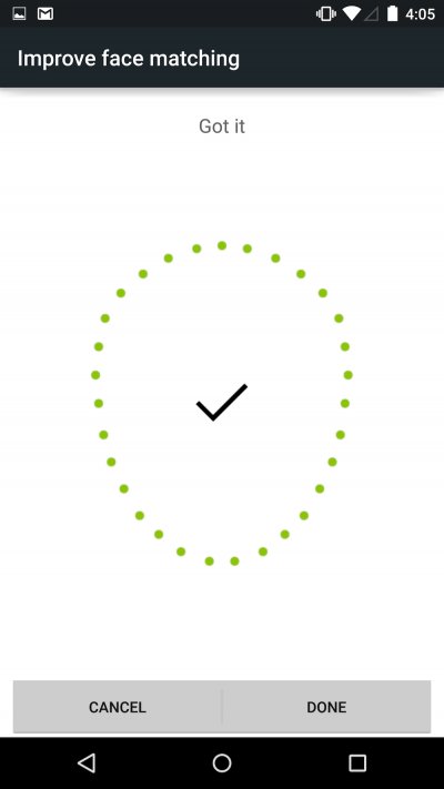 Face Unlock được cải tiến