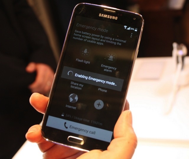 Galaxy S5 có chế độ khẩn cấp