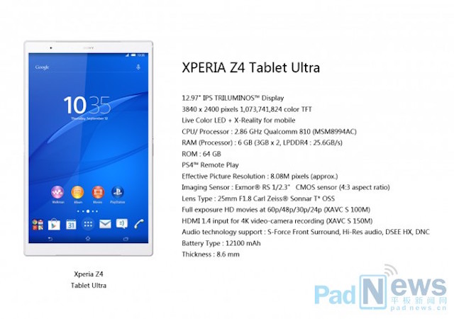 Z4 Tablet Ultra