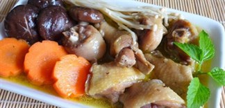 Gà nấu nấm: Cách làm thịt gà hầm nấm bổ dưỡng cho người thân