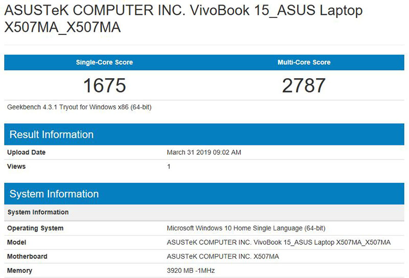 Đánh giá máy tính xách tay ASUS X507MA Đánh giá máy tính xách tay ASUS X507MA