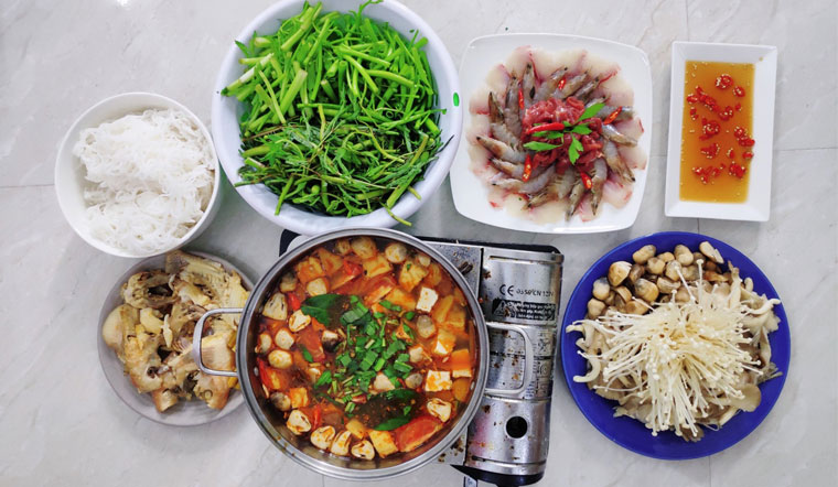 Nguyên liệu nấu lẩu Thái cho 10 người an