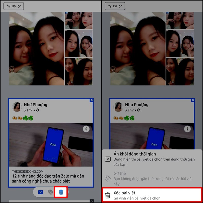 Xóa nhiều bài đăng trên dòng thời gian cùng một lúc Xóa nhiều bài đăng trên dòng thời gian cùng một lúc