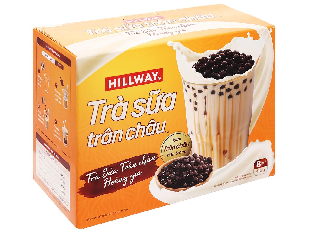 Trà sữa trân châu Hillway hộp 416g 0