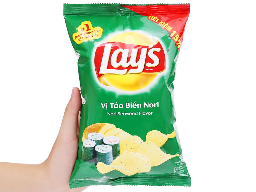 Snack khoai tây vị tảo biển Nori Lay's gói 52g 1