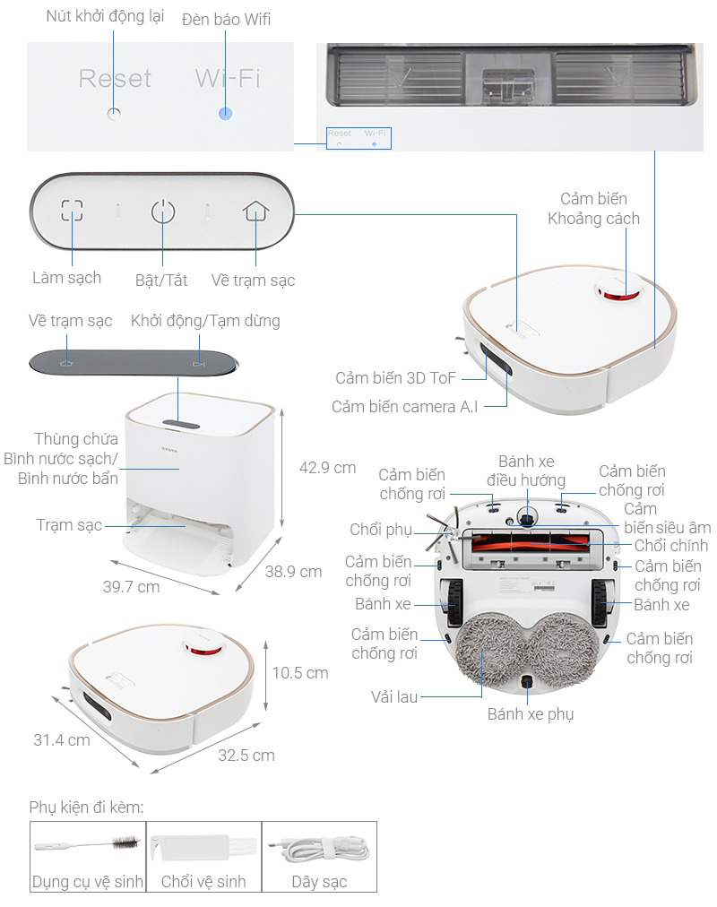 Robot hút bụi lau nhà Dreame W10 Pro