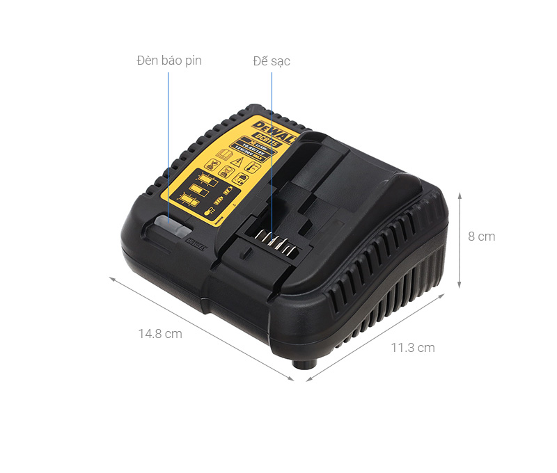 note Sạc pin Dewalt DCB115-KR 10.8V - 18V 4 Ah