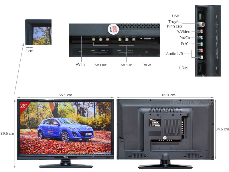 Tivi TCL 28 inch L28B2500B