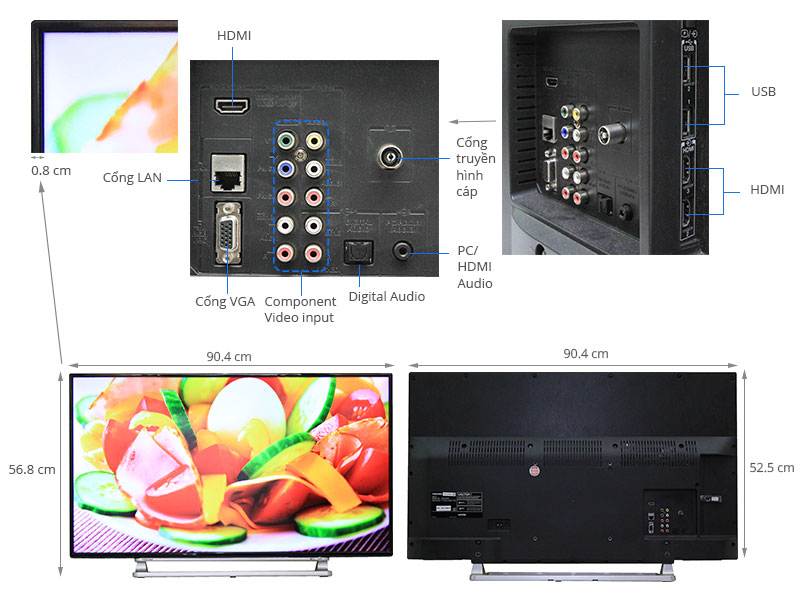 Smart Tivi Toshiba 40 inch 40L5550