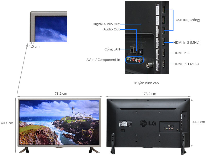 Smart Tivi LG 32 inch 32LF581D