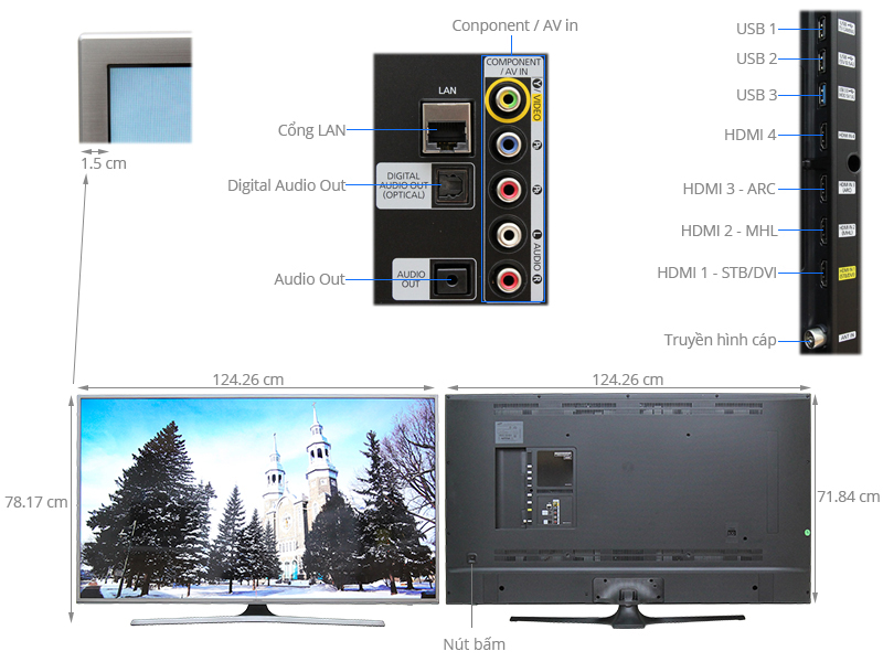 Smart Tivi Samsung 55 inch UA55JS7200