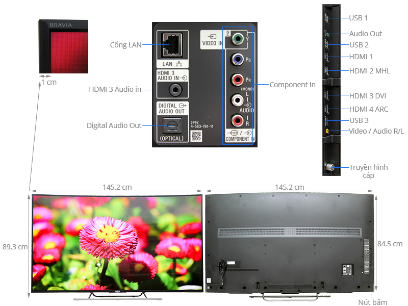 Smart Tivi Cong Sony 65 inch KD-65S8500C