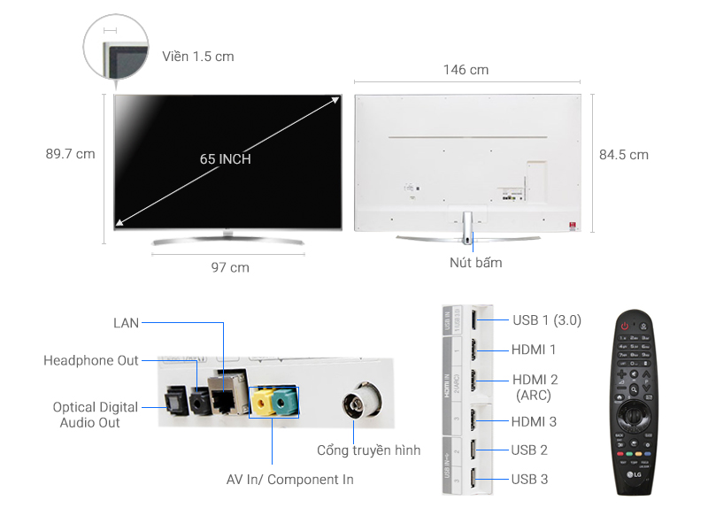 Smart Tivi LG 65 inch 65UH850T