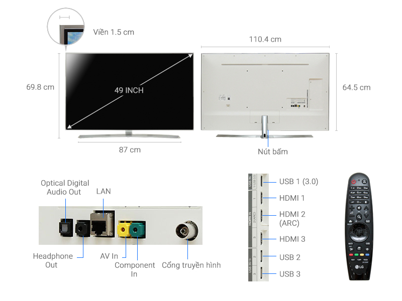Smart Tivi LG 49 inch 49UH850T