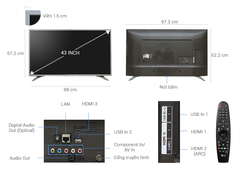 Smart Tivi LG 43 inch 43UH650T