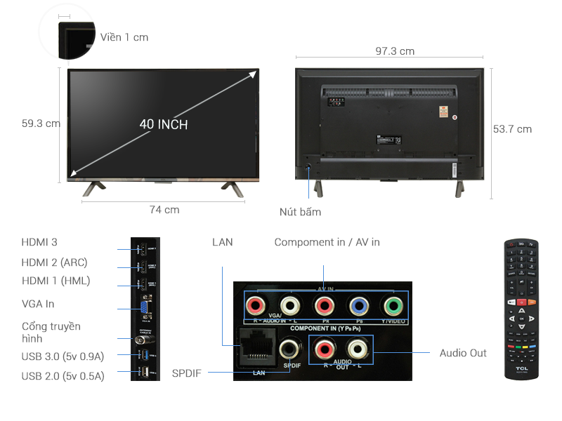 Smart Tivi TCL 40 inch L40E5900
