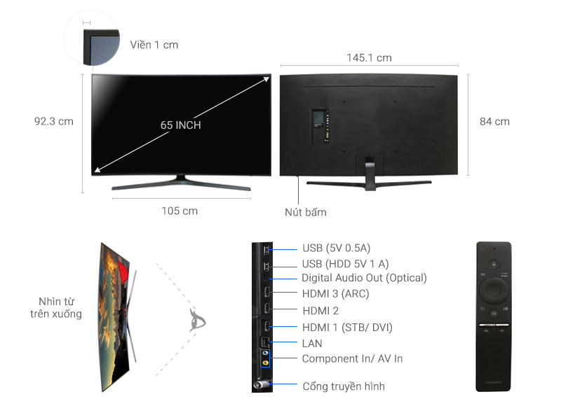 Smart Tivi Cong Samsung 65 inch UA65KU6500