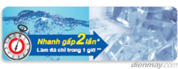 Làm đá siêu nhanh với Tủ lạnh Sharp SJ-188S-SL