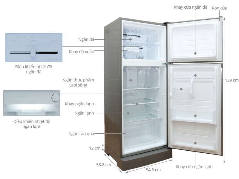 Tủ lạnh Sharp 196 lít SJ-217P
