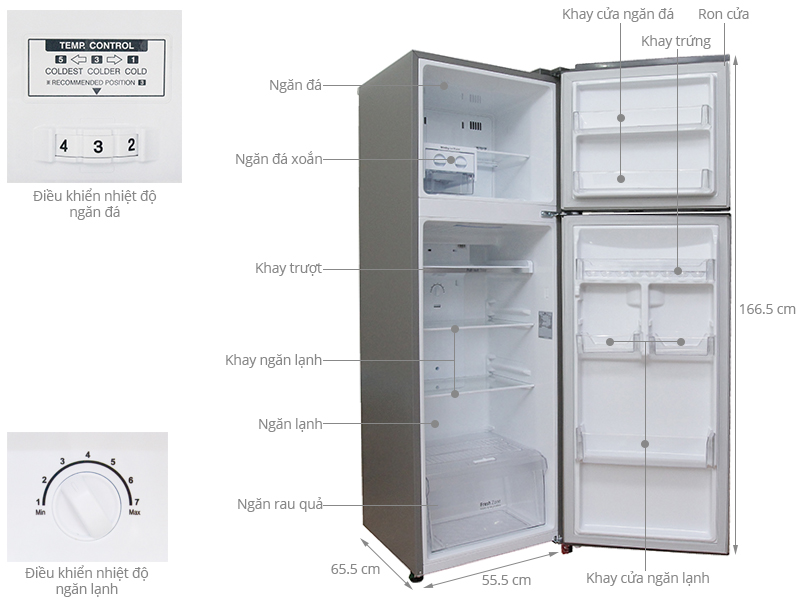 Tủ lạnh LG 255 lít GN-L275BS