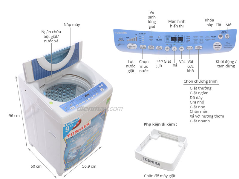 Máy giặt Toshiba 9 kg AW-DC1005CV