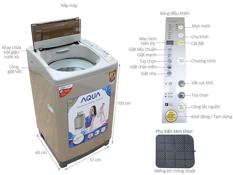 Máy giặt Aqua 9.0 kg AQW-U90ZT N