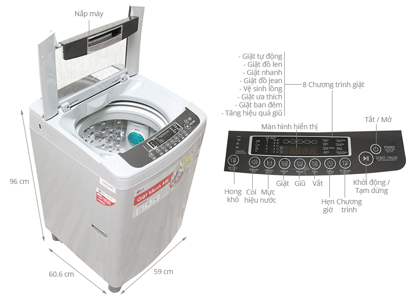 Máy giặt LG 10 kg WF-S1015DB