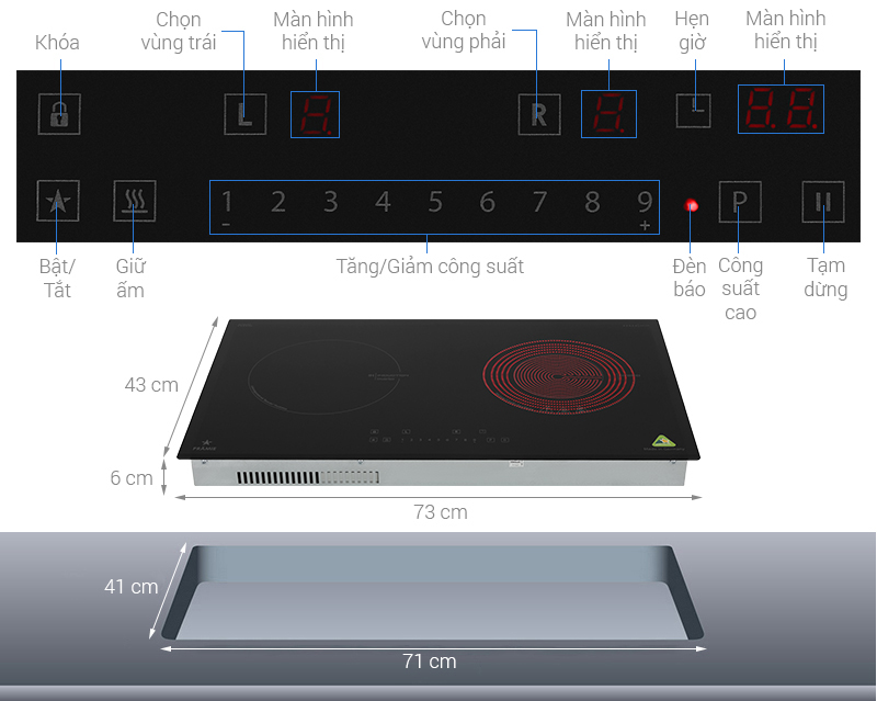 Bếp từ hồng ngoại Pramie PRDE-2123