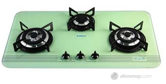 Bếp gas âm Sanko SPN7376CY Thiết kế mặt kính cao cấp dễ lau chùi