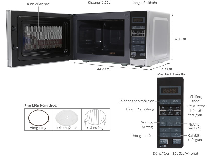 Lò vi sóng Sharp R-G272VN-S 20 lít
