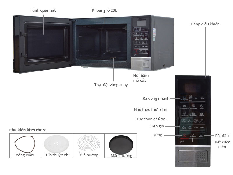 Lò vi sóng Samsung 23 lít GE83DST-T1/XSV