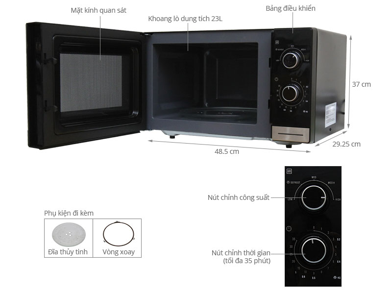 Lò vi sóng Electrolux EMM2308X 23 lít