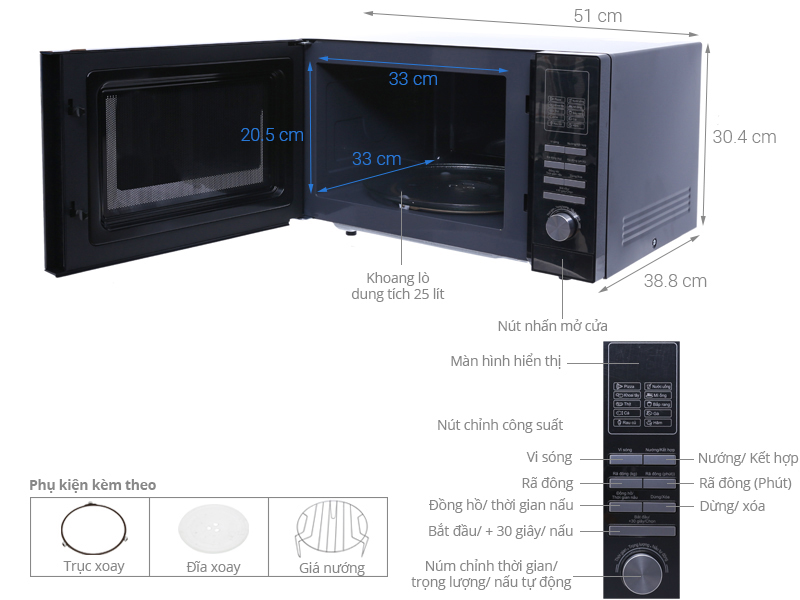 Lò vi sóng Midea MMO-25A33 25 lít