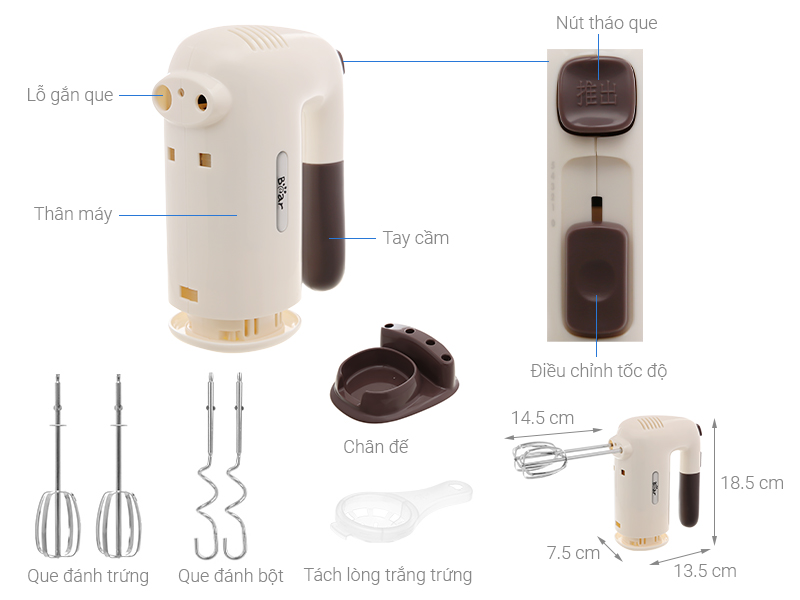 Máy đánh trứng Bear DDQ-B01A1