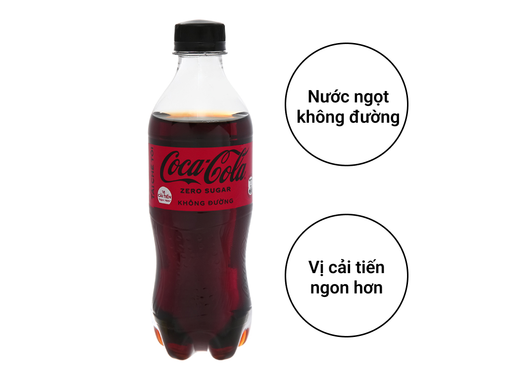 Nước ngọt có gas Coca Zero 390ml giá tốt tại Bách hoá XANH