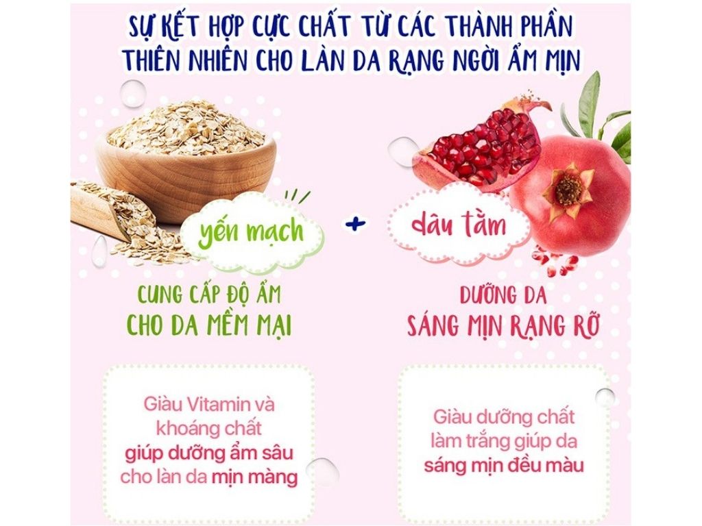 Sữa dưỡng thể Hazeline dưỡng ẩm sáng mịn da yến mạch và dâu tằm 230ml 2
