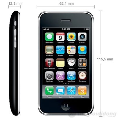 Kích thước iPhone 3GS