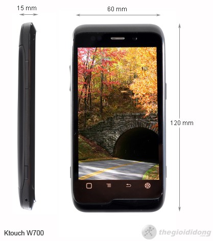 Kích thước của Ktouch W700