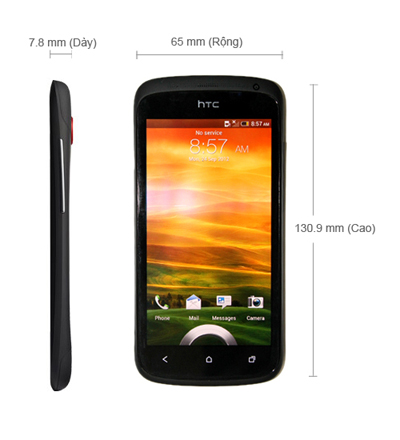 Kích thước của HTC One S Kích thước của HTC One S