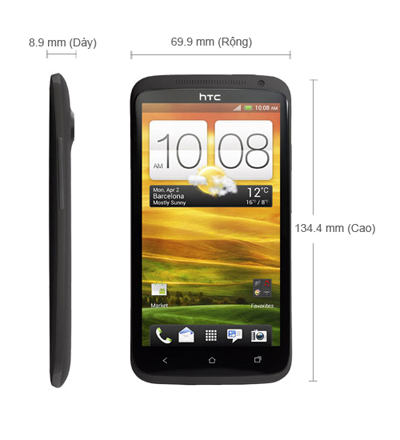 Kich thước của HTC One X Kich thước của HTC One X
