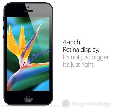 iphone 5 dùng công nghệ màn hình rentina
