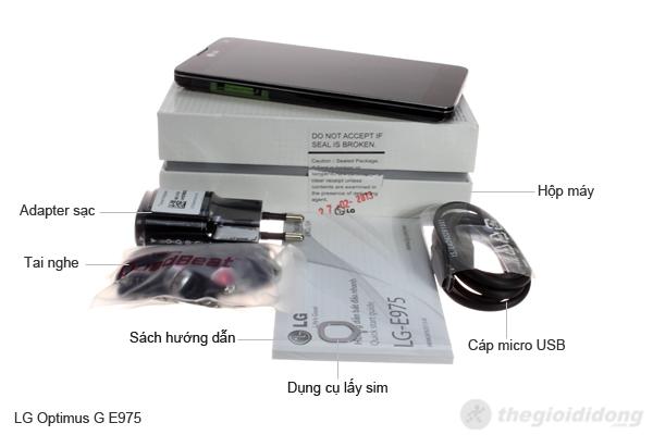 Bộ bán hàng chuẩn của LG Optimus G E975 Bộ bán hàng chuẩn của LG Optimus G E975