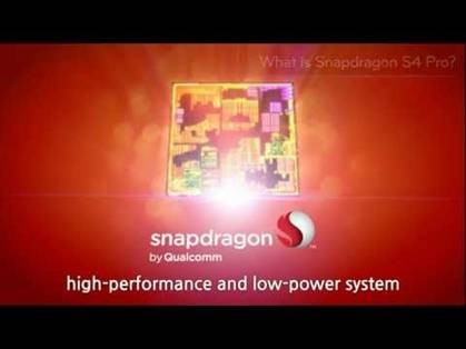 Chip Qualcomm Snapdragon S4 Pro mang đến cho máy  thời lượng pin tốt nhất