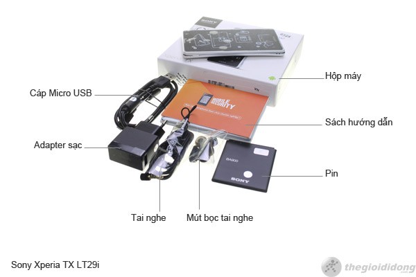 Bộ bán hàng chuẩn Sony Xperia TX LT29i