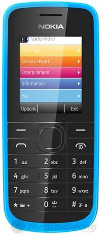 Giao diện Nokia Browser trên 109