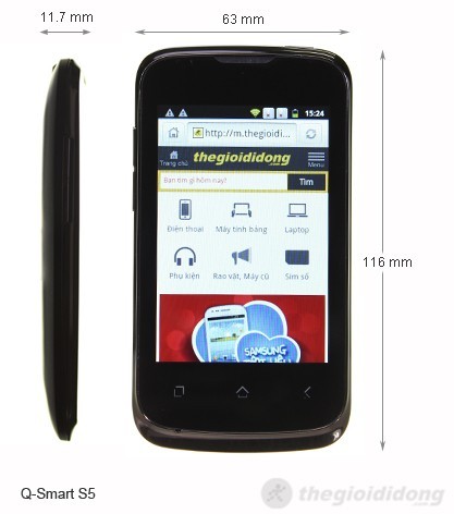 Kích thước của Q-Smart S5